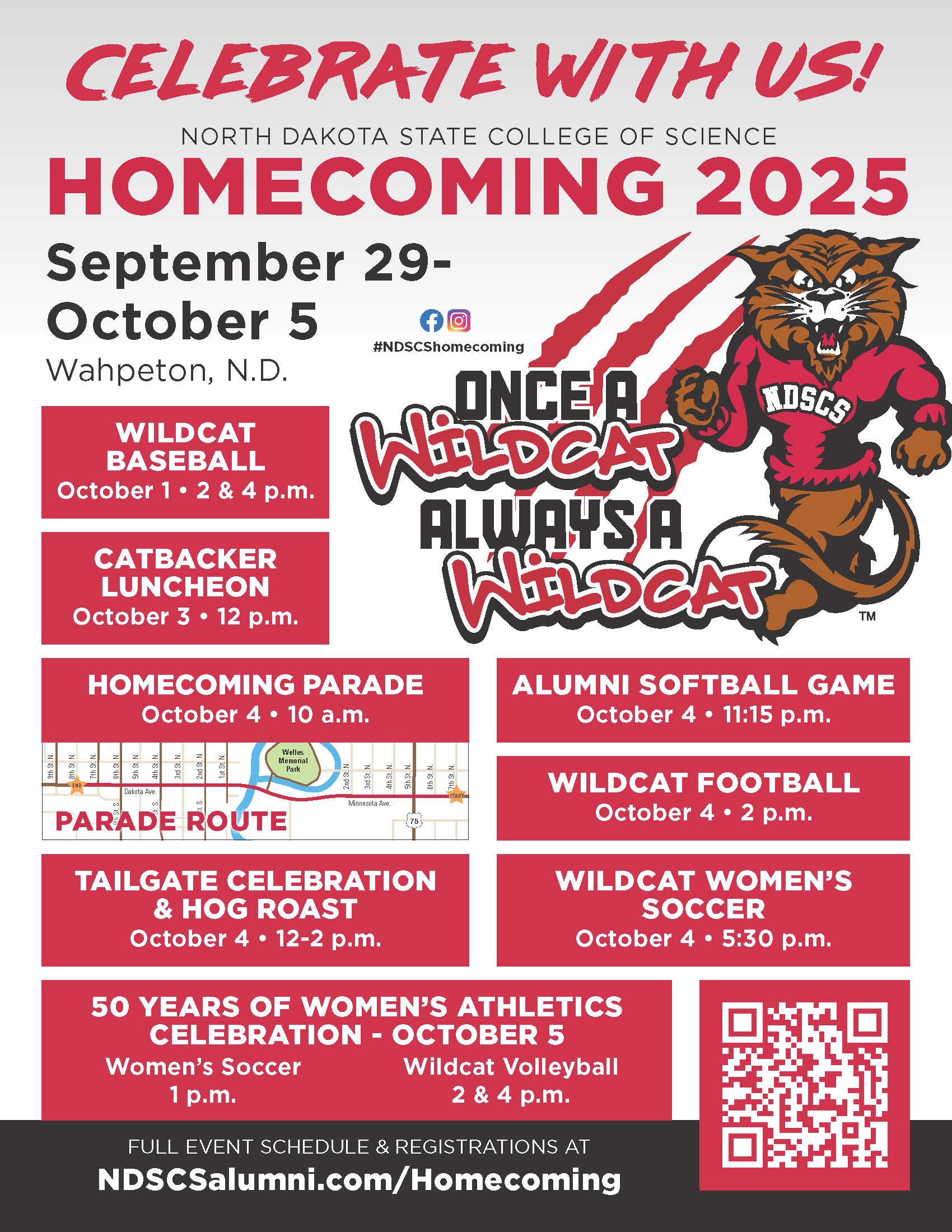 Poster with Homecoming Events